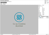 Coop Embroidery File 6 sizes