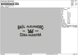 Cosatext 0801 Embroidery File 6 sizes