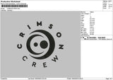 Crimsontext Embroidery File 6 sizes