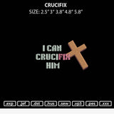 Crucifix Embroidery File 6 sizes