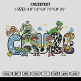 Cruzetext Embroidery File 6 sizes