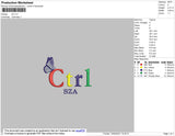 CTRL SZA Embroidery File 6 size