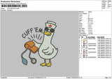 Duck 2702 Embroidery File 6 sizes