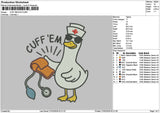 Duck 2702 Embroidery File 6 sizes