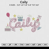 Caily Embroidery File 6 sizes