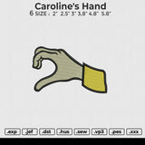 Caroline's Hand Embroidery File 6 size