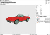 Chevrolet Corvette Embroidery File 6 size