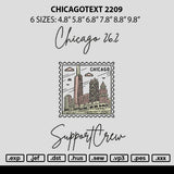 Chicagotext 2209 Embroidery File 6 sizes