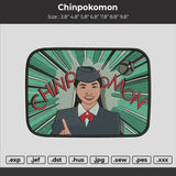 Chinpokomon Embroidery File 6 sizes