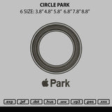 Circle Park Embroidery File 6 sizes