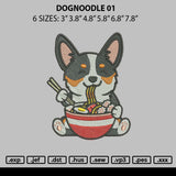 Dognoodle 01 Embroidery File 6 sizes