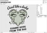 Cried Love Embroidery File 6 size
