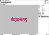 Criticadostext Embroidery File 6 sizes