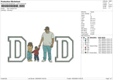 DAD 180226 Embroidery File 6 sizes