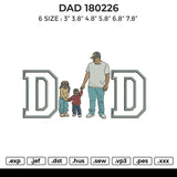 DAD 180226 Embroidery File 6 sizes