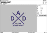 Dadtext 0104 Embroidery File 6 sizes
