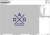 Dadtext 0104 Embroidery File 6 sizes