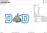 DAD Gonzo Embroidery File 6 sizes