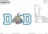 DAD Gonzo Embroidery File 6 sizes