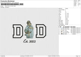 DAD PHOTO 231224 Embroidery File 6 size