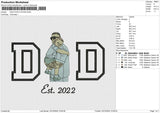 DAD PHOTO 231224 Embroidery File 6 size