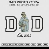 DAD PHOTO 231224 Embroidery File 6 size