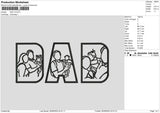 Dad V2 Embroidery File 6 sizes