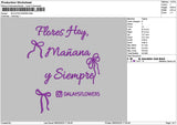 Flowerstext 0803 Embroidery File 6 sizes
