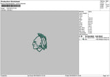 Head 0910 Embroidery File 6 sizes