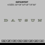 Datsuntext Embroidery File 6 sizes