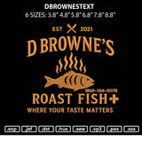 Dbrownestext Embroidery File 6 sizes