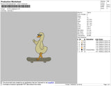 Duck Skateboard Embroidery