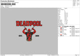 Deadpool0109 Embroidery File 6 sizes
