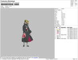 Deidara Embroidery
