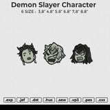 Demon Slayer Character Embroidery File 6 size