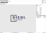 DIEHL Embroidery File 6 size
