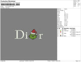 Dior Grinch Embroidery