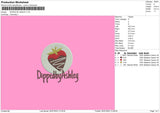 Dipped Embroidery File 6 sizes