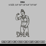 Dna Outline Embroidery File 6 sizes