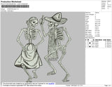 Dancing Skull Embroidery