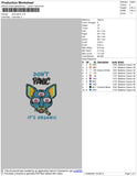 Dont Panic Embroidery File 4 size