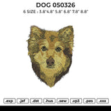 DOG 050326 Embroidery File 6 size