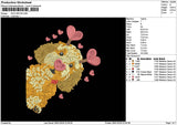 Dog 2801 Embroidery File 6 sizes