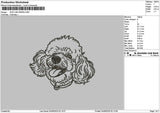 Dog Line 0306 Embroidery File 6 sizes