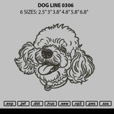 Dog Line 0306 Embroidery File 6 sizes