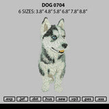 Dog 0704 Embroidery File 6 sizes