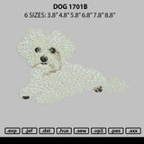 Dog 1701B Embroidery File 6 sizes