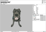Dog 1902c Embroidery File 6 sizes