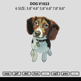 Dog V1023 Embroidery File 6 sizes