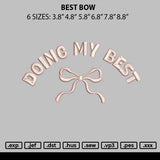 Best Bow Embroidery File 6 sizes